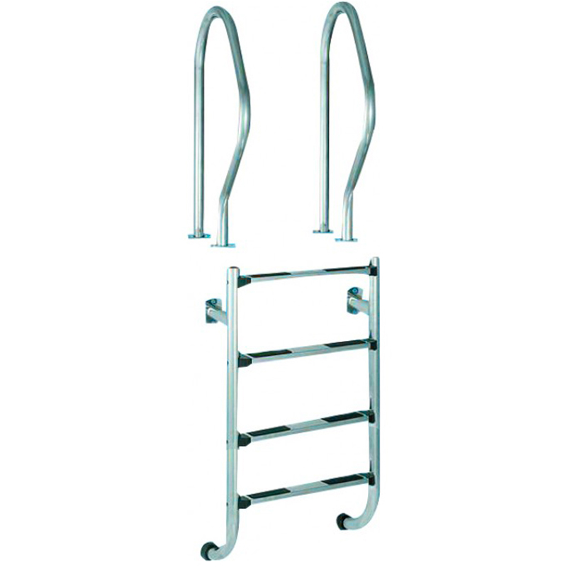 Pool stige 2 delt med 4 trin - Tåler saltvand